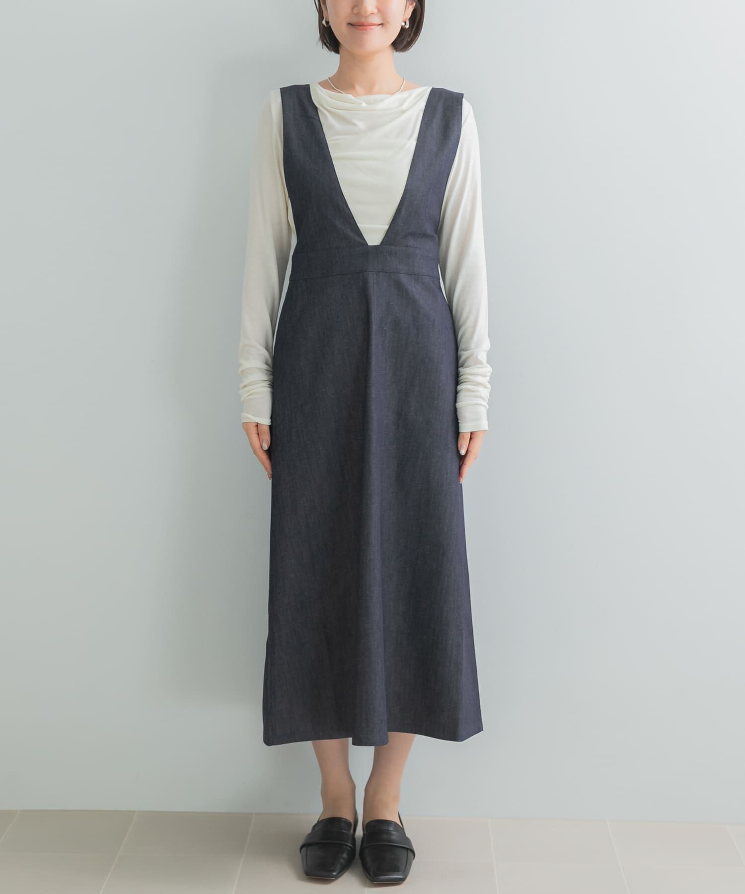 URBAN RESEARCH ROSSO「MARILYN MOON DENIM JUMPER SKIRT」|ジャンパースカート|