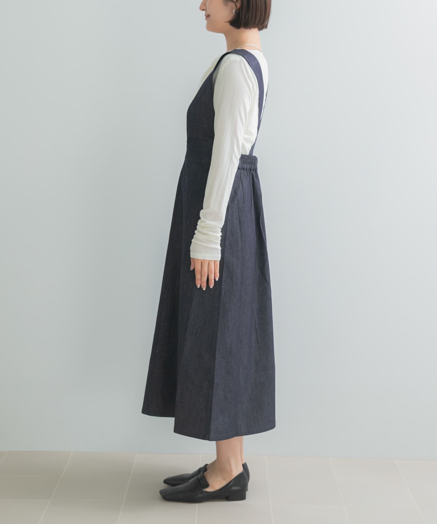 URBAN RESEARCH ROSSO「MARILYN MOON DENIM JUMPER SKIRT」|ジャンパースカート|