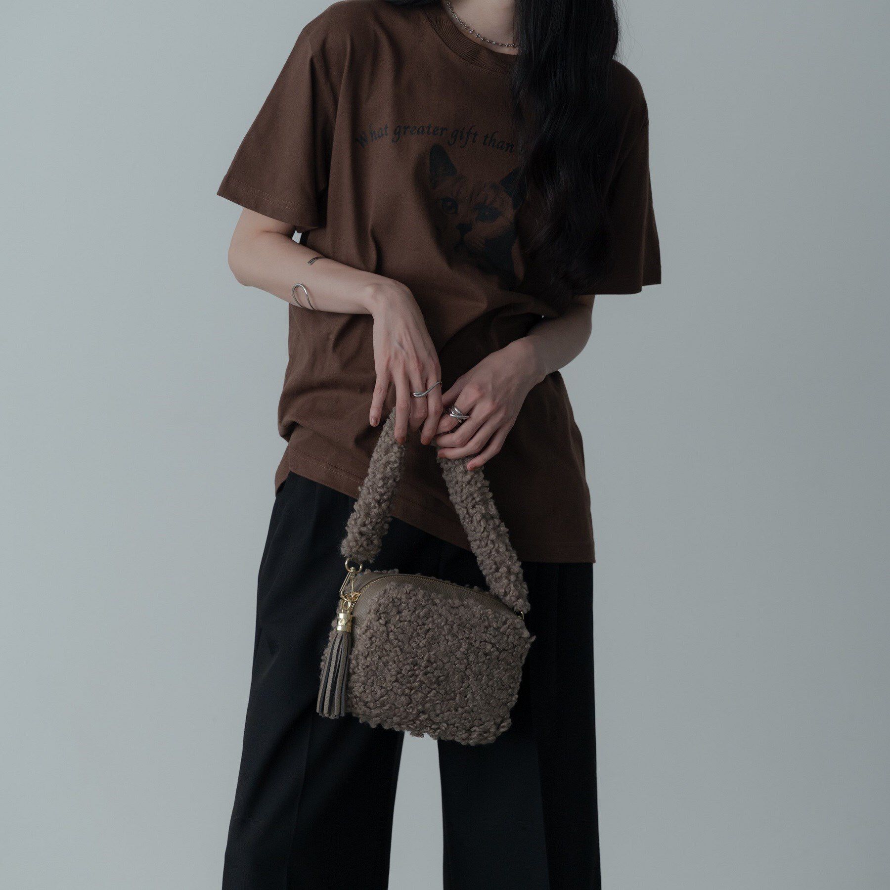 GALLEST「【MILLELA FIRENZE】プードルファーボックスバッグ」|ハンドバッグ|
