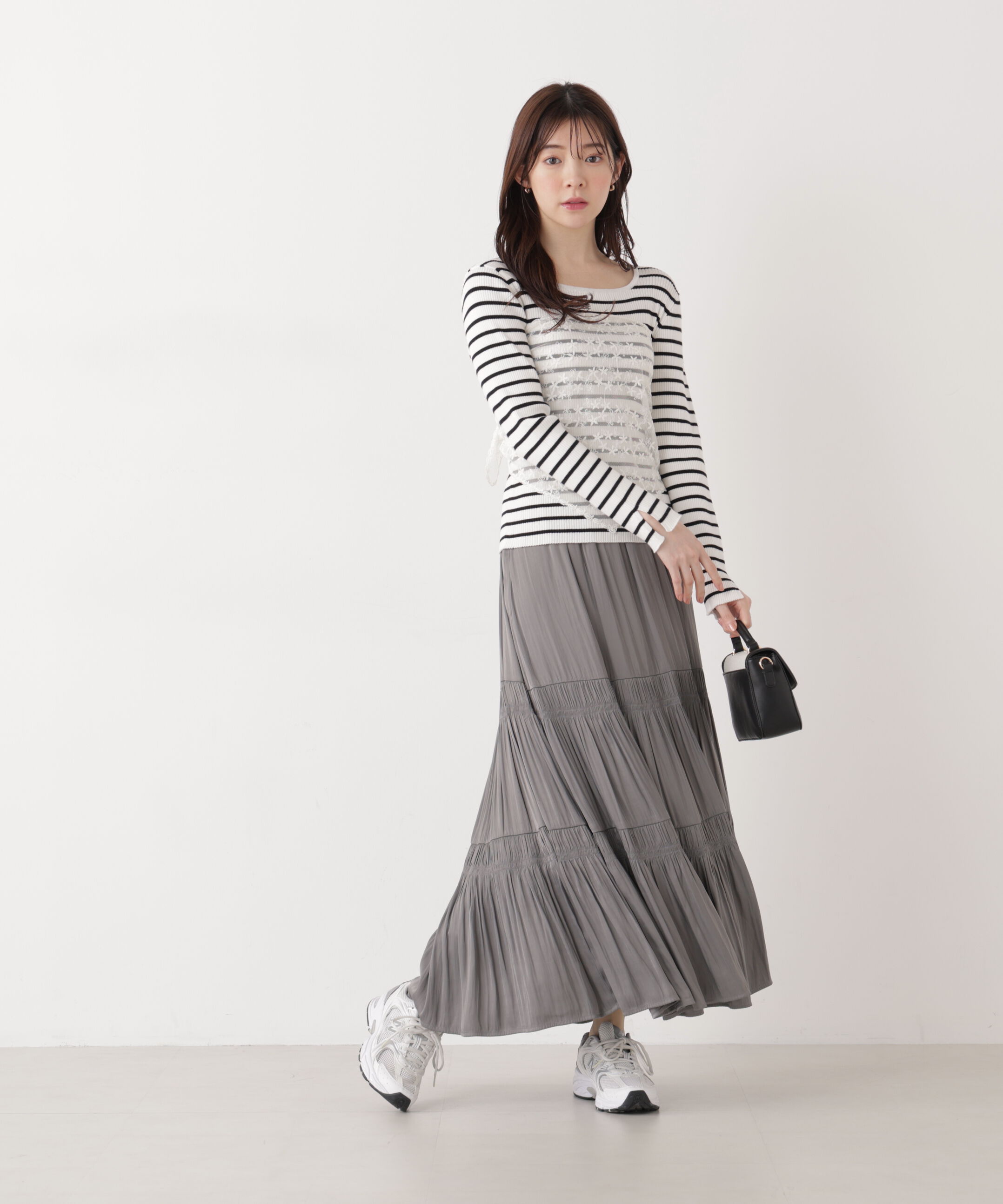 PROPORTION BODY DRESSING「《EDIT COLOGNE》ランダムギャザースカート　26SS」|スカート|