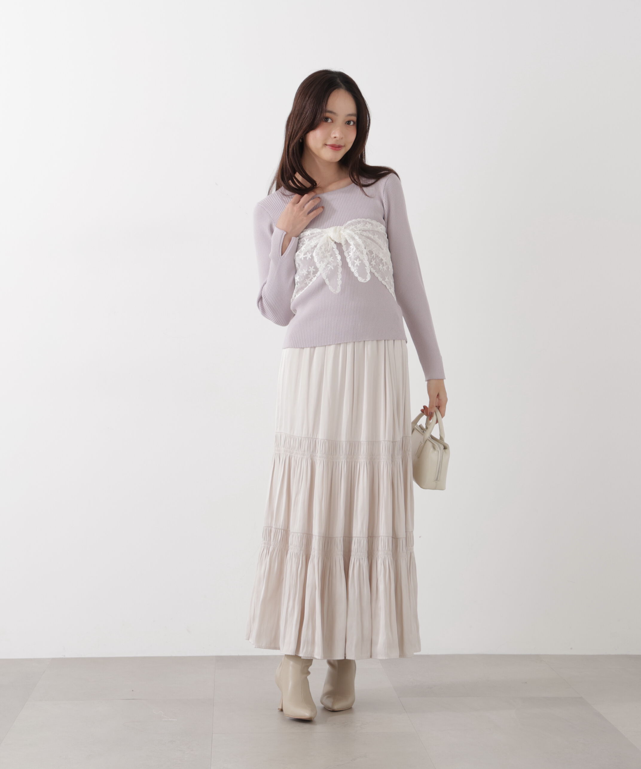 PROPORTION BODY DRESSING「《EDIT COLOGNE》ランダムギャザースカート　26SS」|スカート|