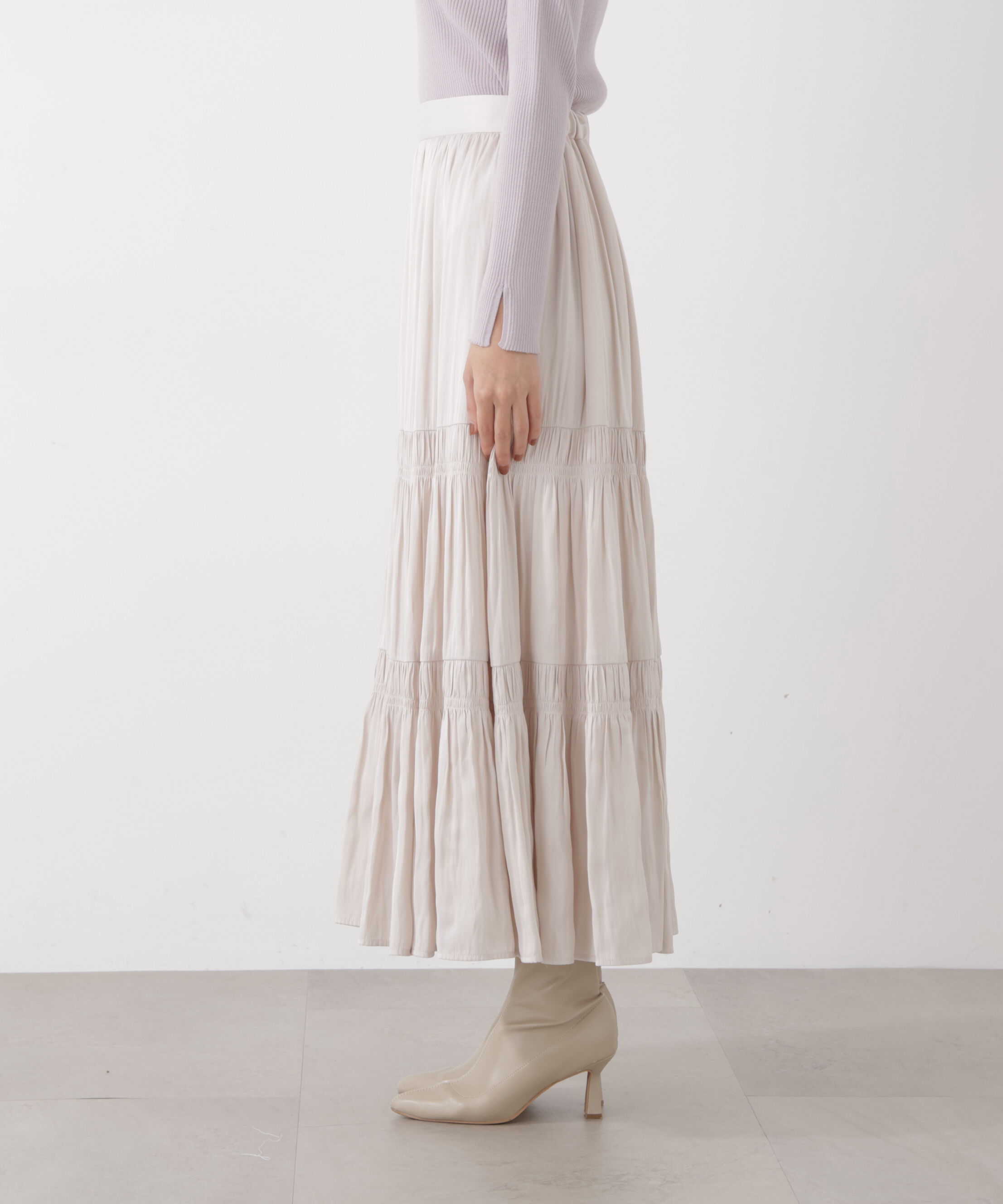 PROPORTION BODY DRESSING「《EDIT COLOGNE》ランダムギャザースカート　26SS」|スカート|