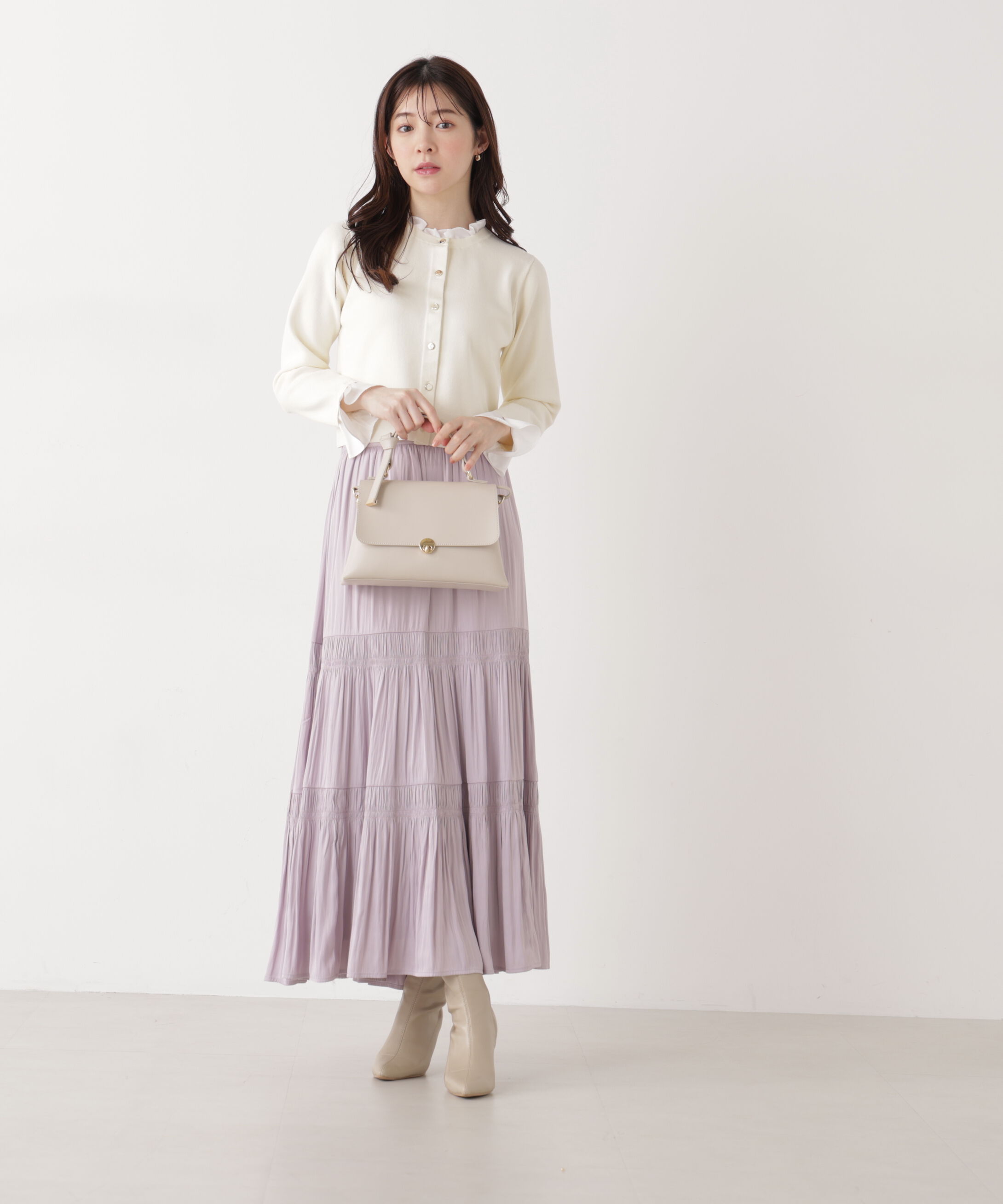 PROPORTION BODY DRESSING「《EDIT COLOGNE》ランダムギャザースカート　26SS」|スカート|