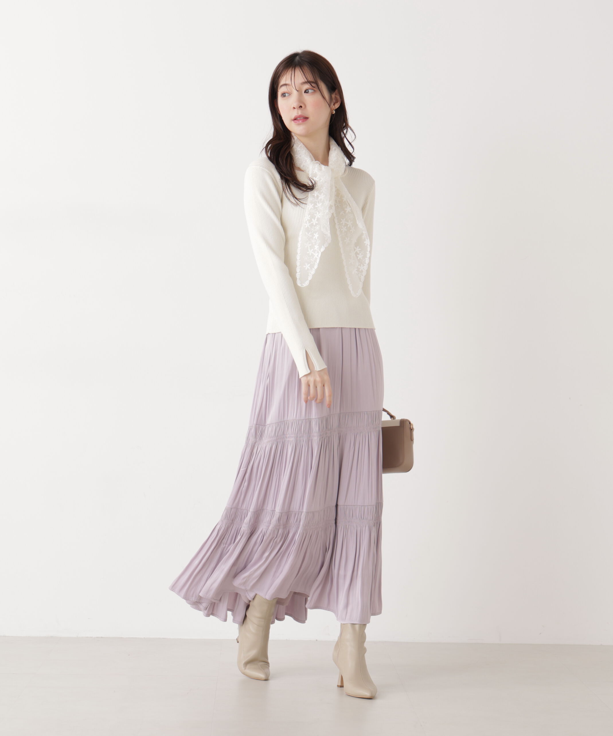 PROPORTION BODY DRESSING「《EDIT COLOGNE》ランダムギャザースカート　26SS」|スカート|