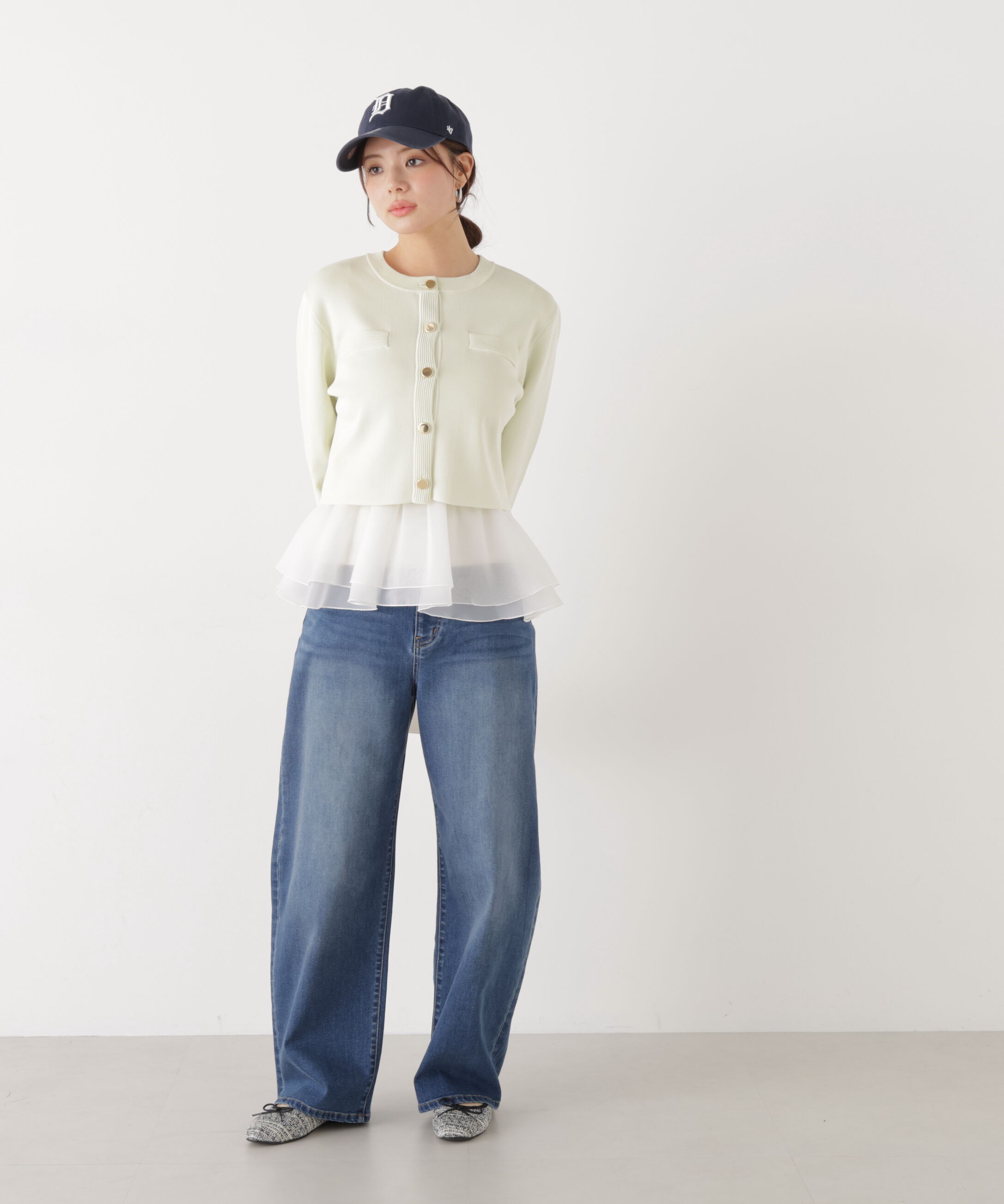 PROPORTION BODY DRESSING「〈a/mie〉シルク混ニットカーディガン　26SS」|ニット・セーター|