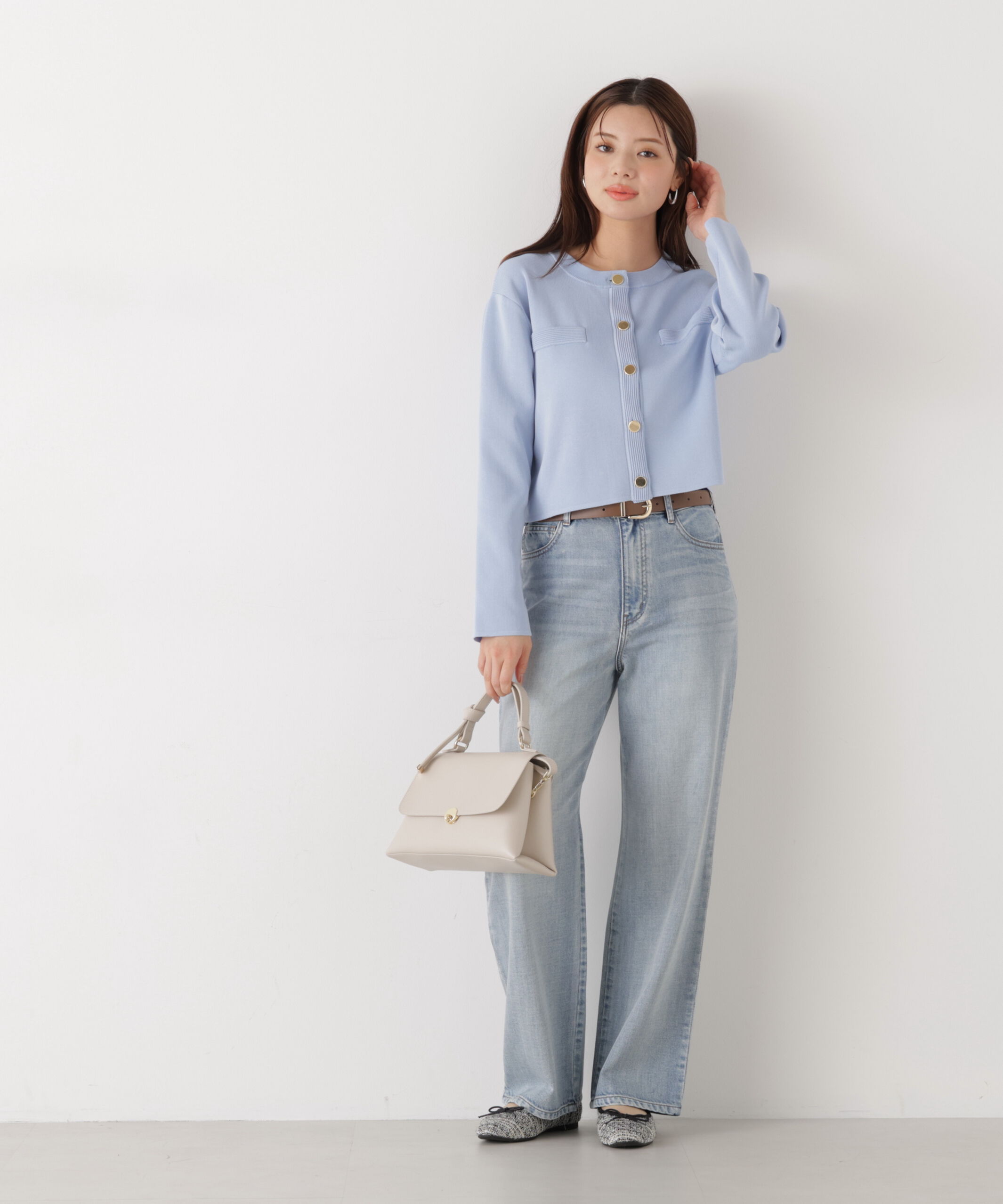 PROPORTION BODY DRESSING「〈a/mie〉シルク混ニットカーディガン　26SS」|ニット・セーター|