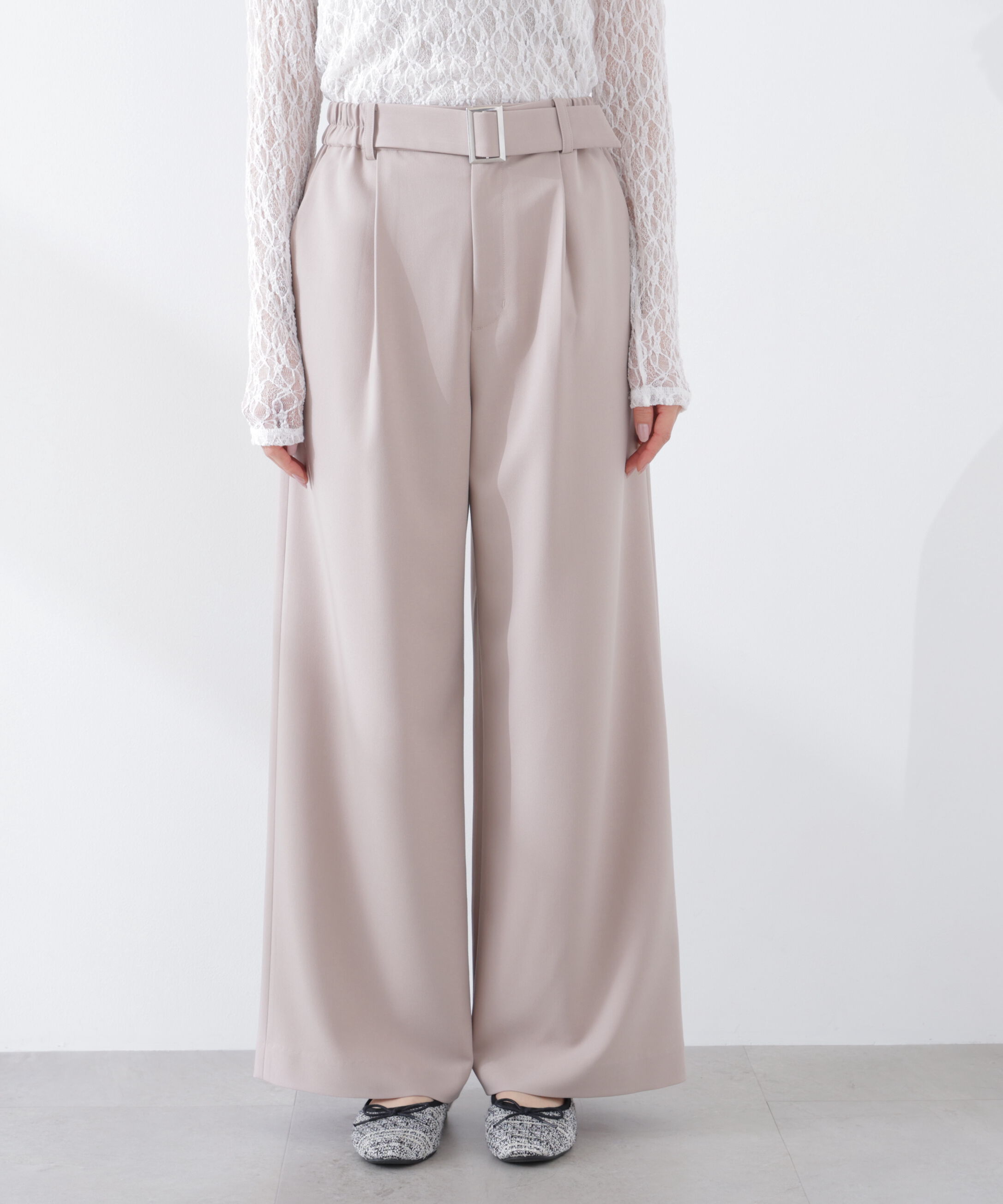 PROPORTION BODY DRESSING「ベルトドッキングワイドパンツ　26SS」|その他|