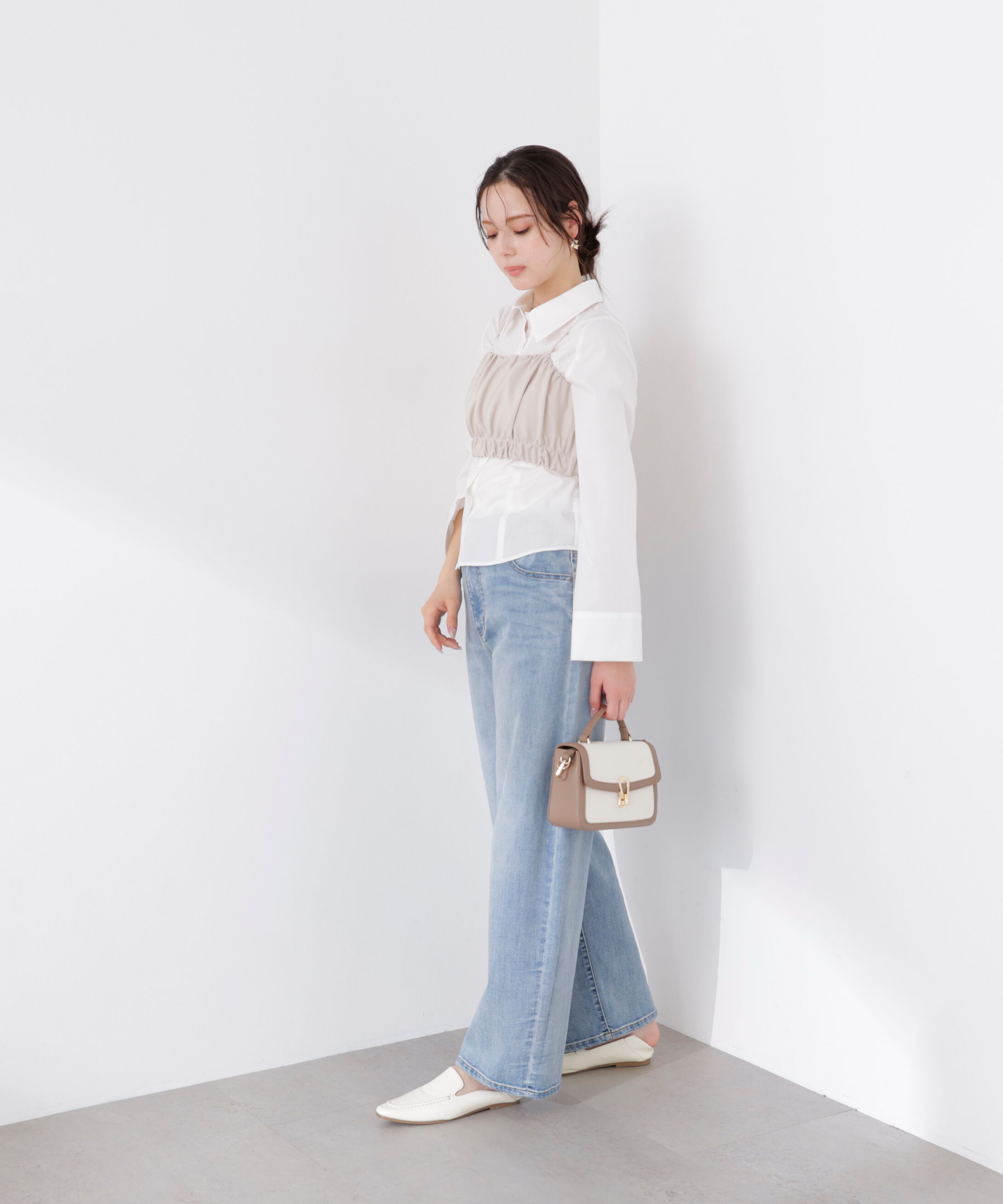 PROPORTION BODY DRESSING「ギャザービスチェ　26SS」|シャツ・ブラウス|