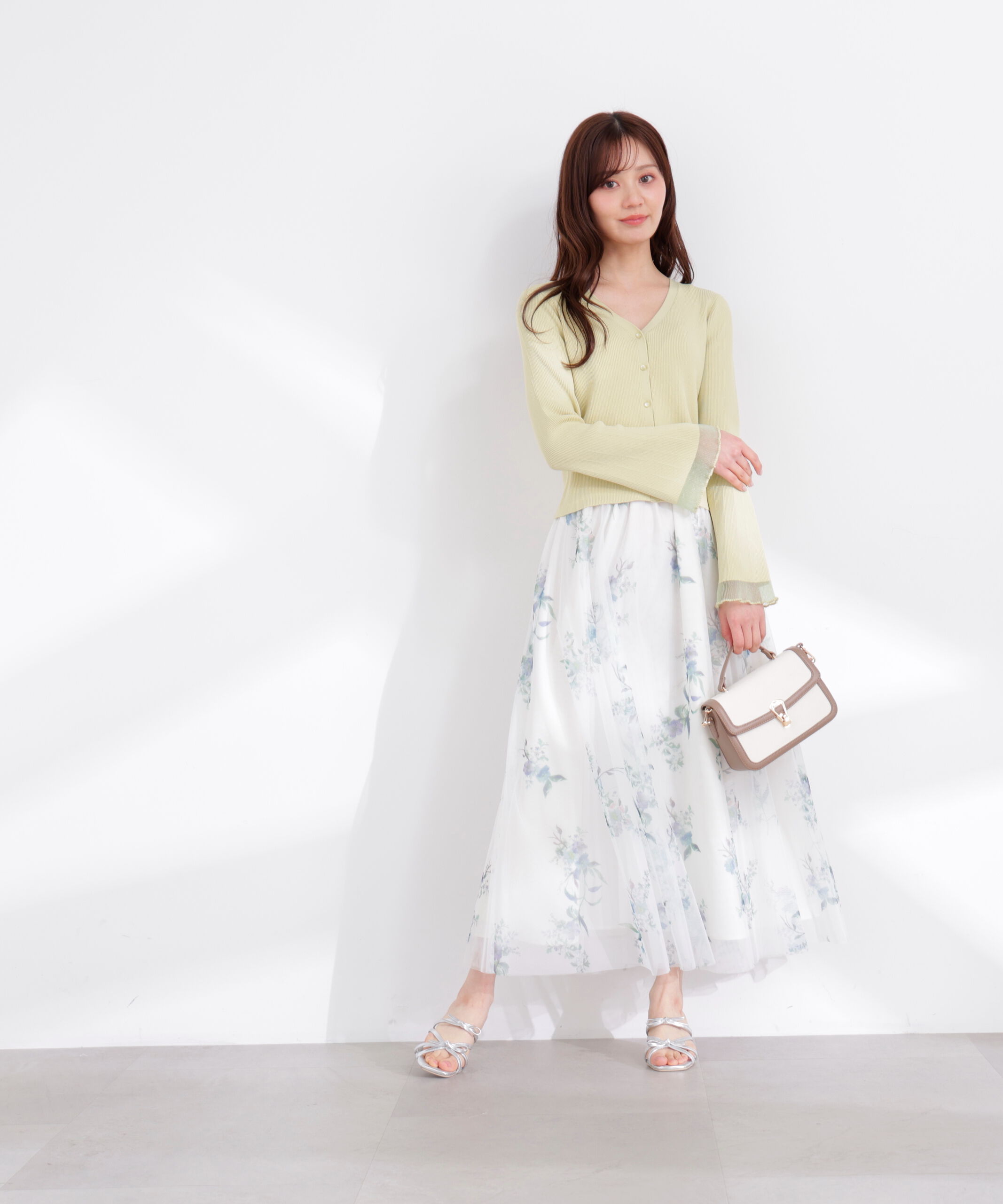 PROPORTION BODY DRESSING「部分シアーリブカーディガン 26SS」|カーディガン|