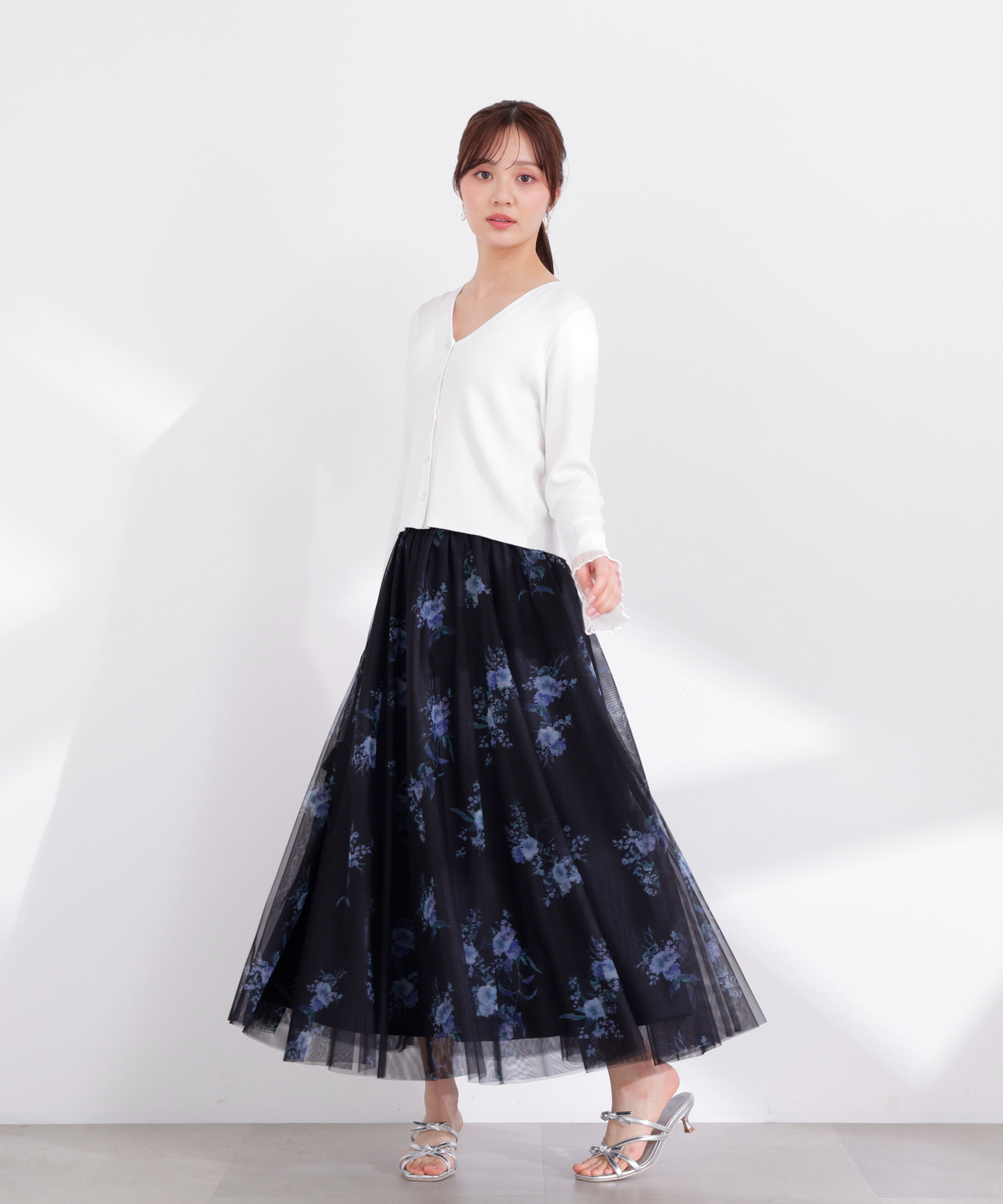 PROPORTION BODY DRESSING「花柄チュールスカート 26SS」|スカート|