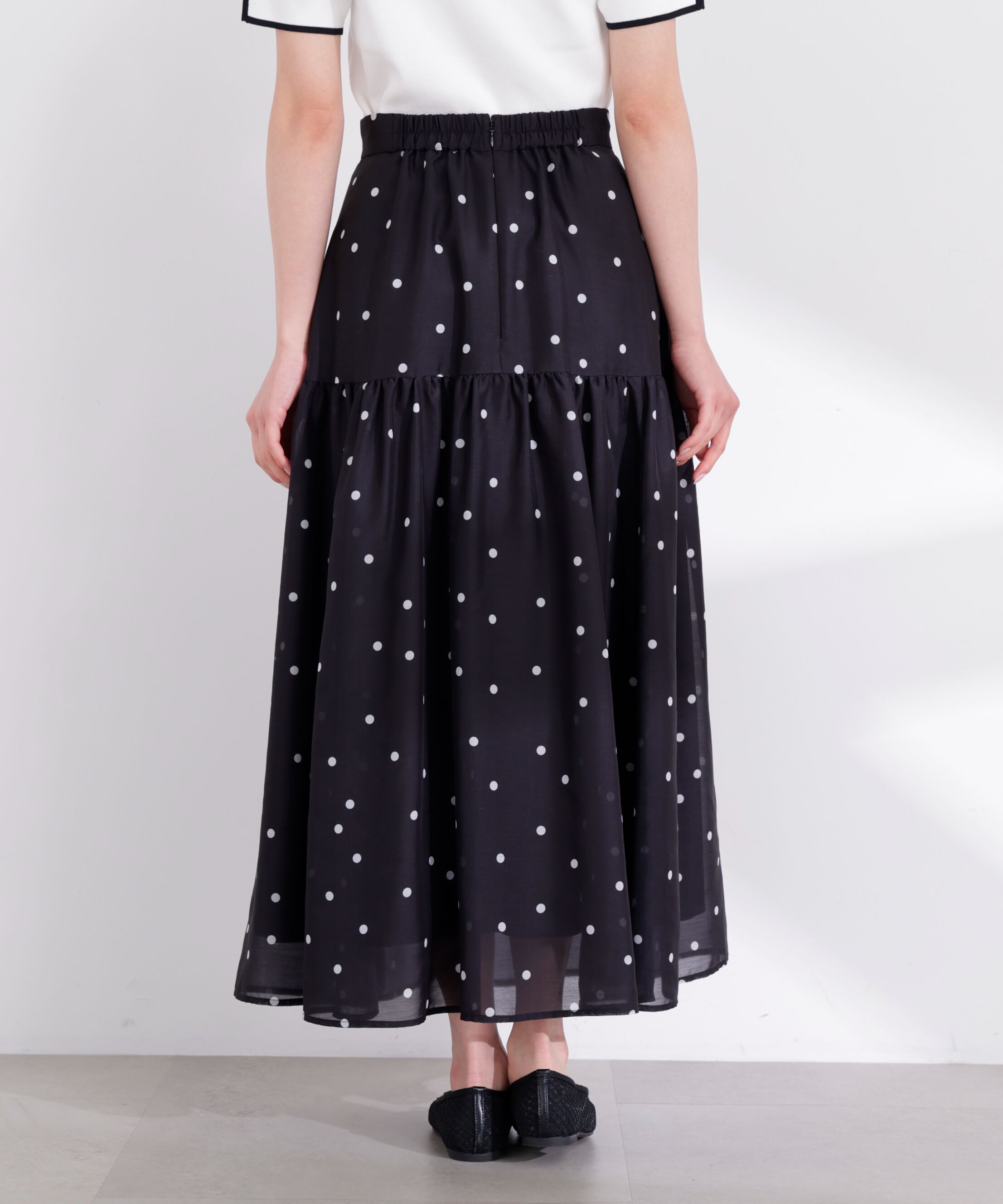 PROPORTION BODY DRESSING「ドットプリントティアードスカート 26SS」|スカート|