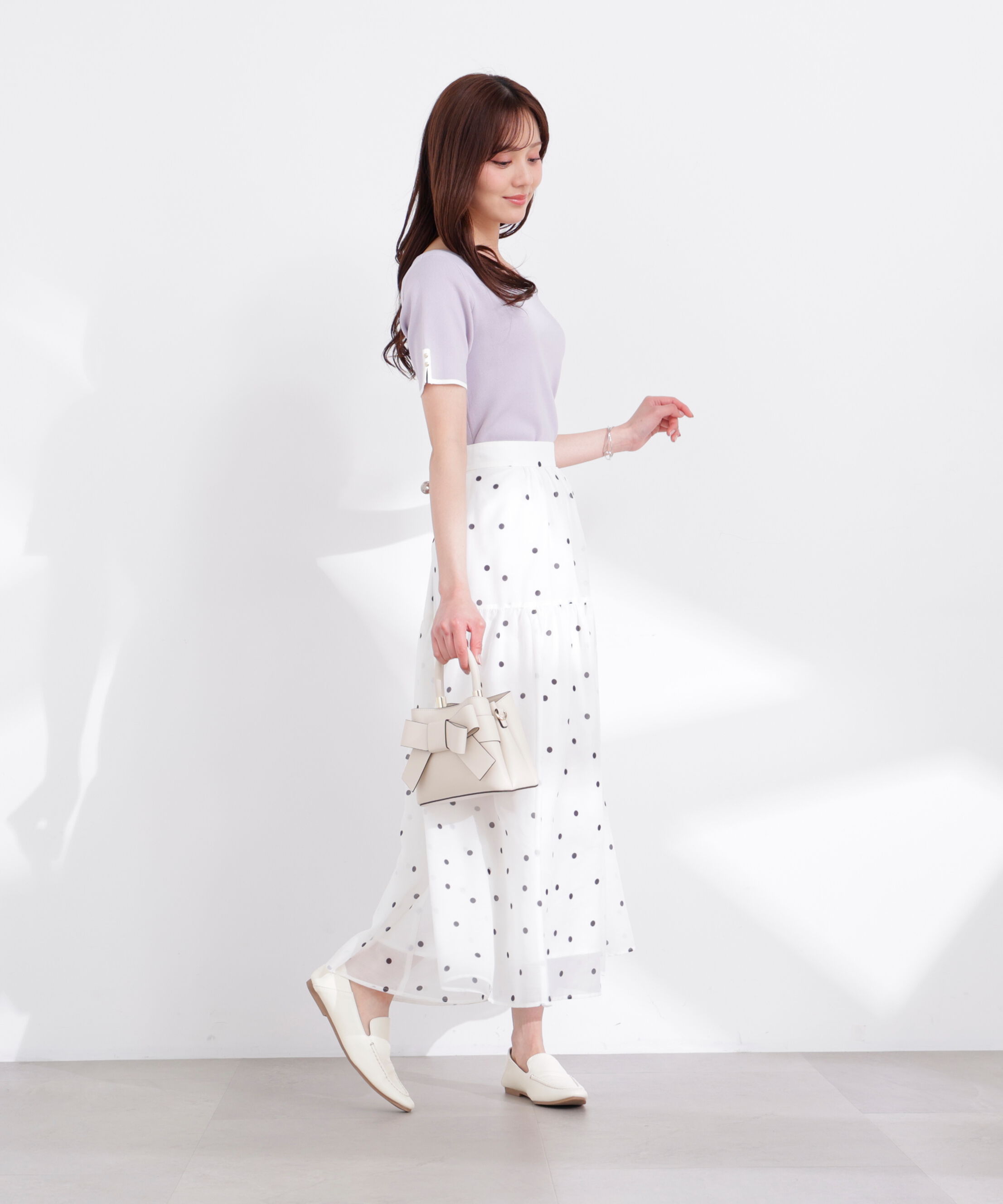 PROPORTION BODY DRESSING「ドットプリントティアードスカート 26SS」|スカート|