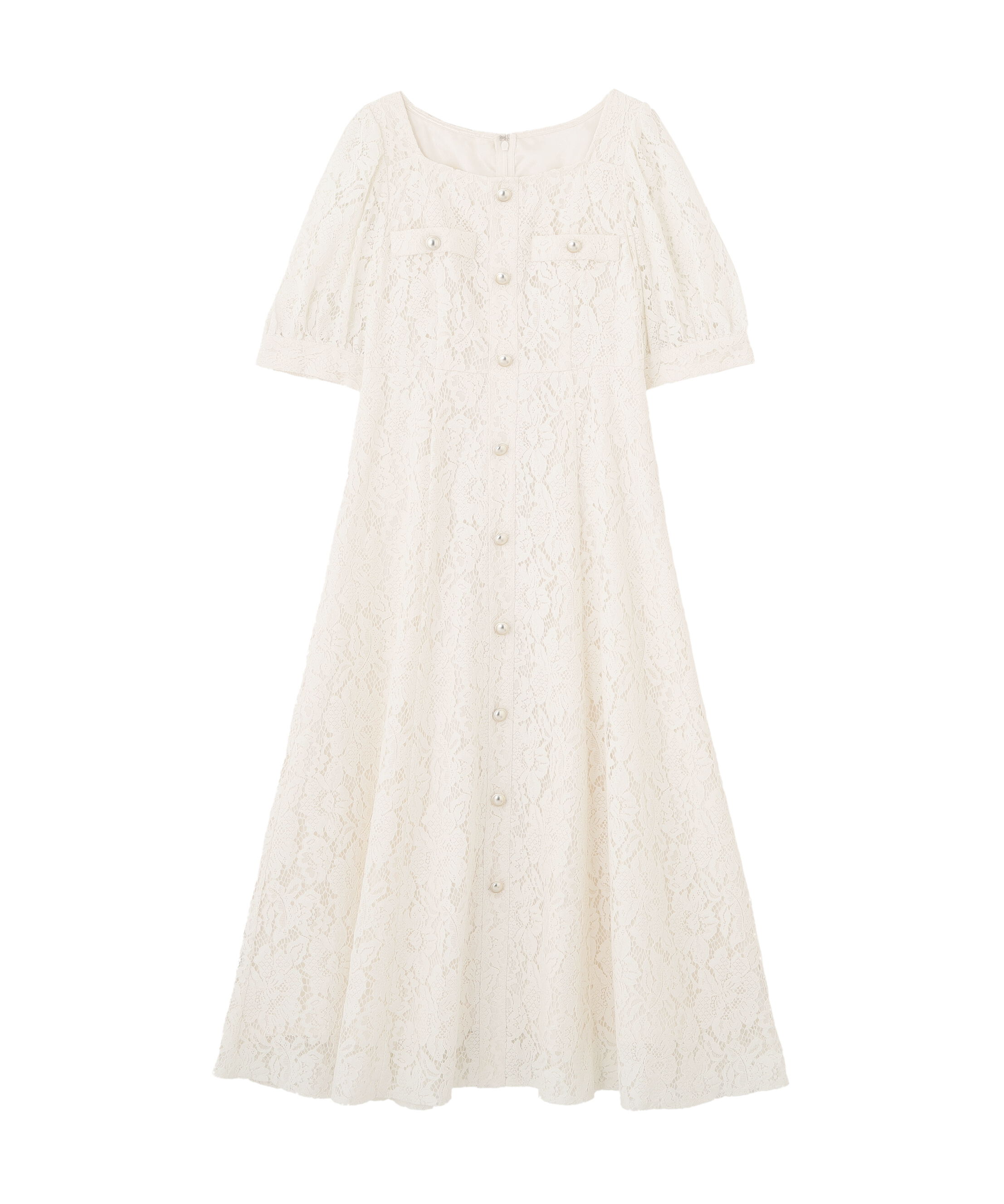 PROPORTION BODY DRESSING「フロントボタンレースワンピース 26SS」|ワンピース|