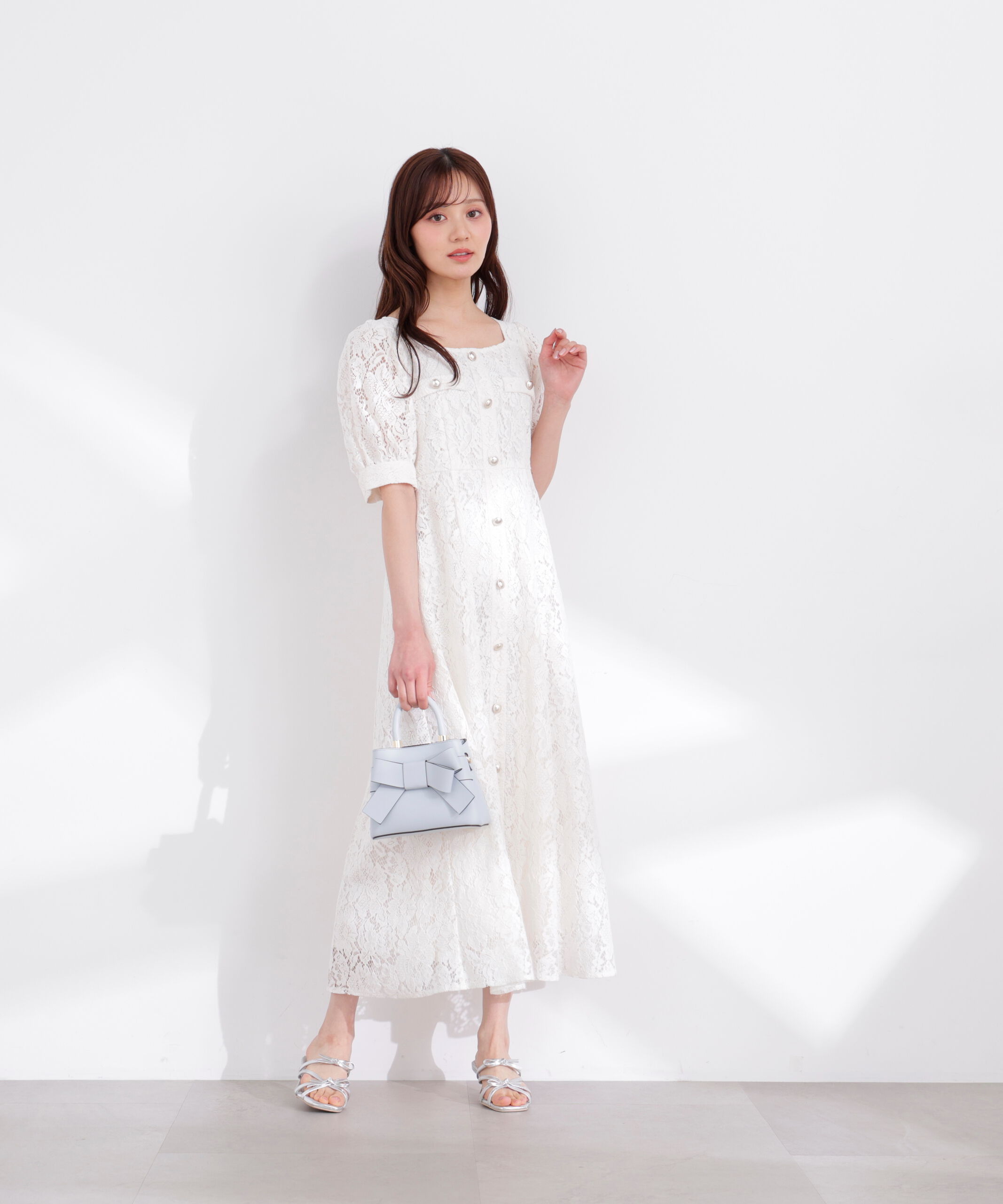 PROPORTION BODY DRESSING「フロントボタンレースワンピース 26SS」|ワンピース|