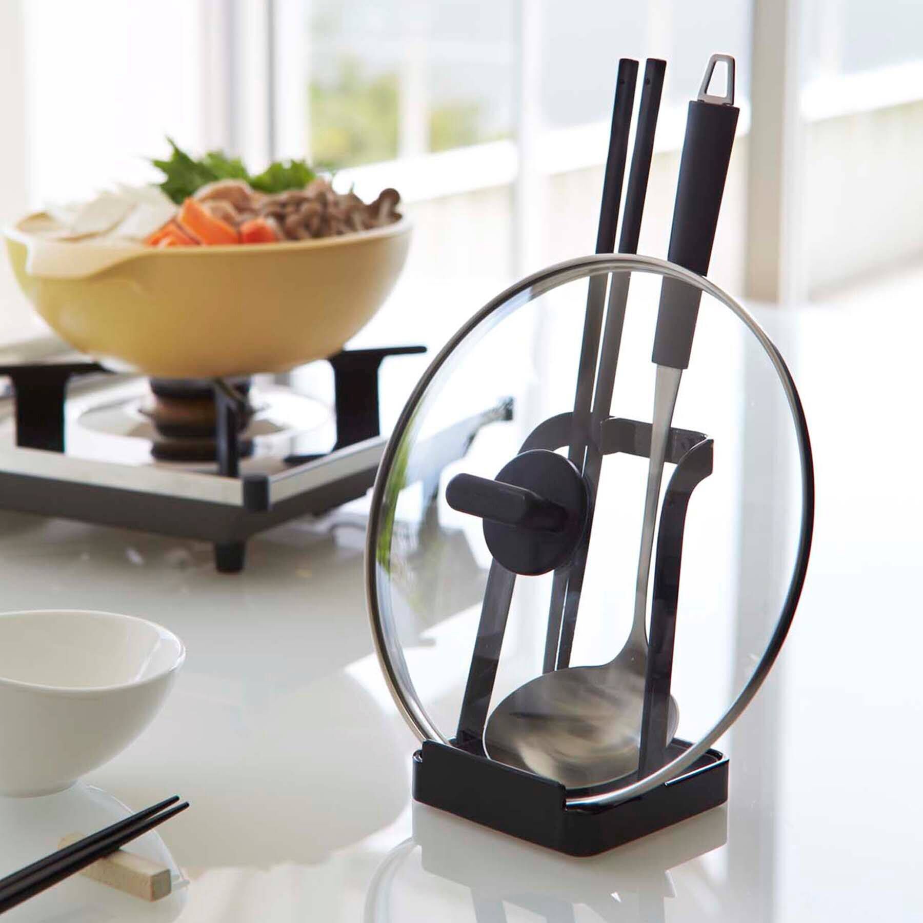 212 KITCHEN STORE「お玉&鍋フタスタンド BK 山崎実業 ＜tower タワー＞」|食器・キッチングッズ|