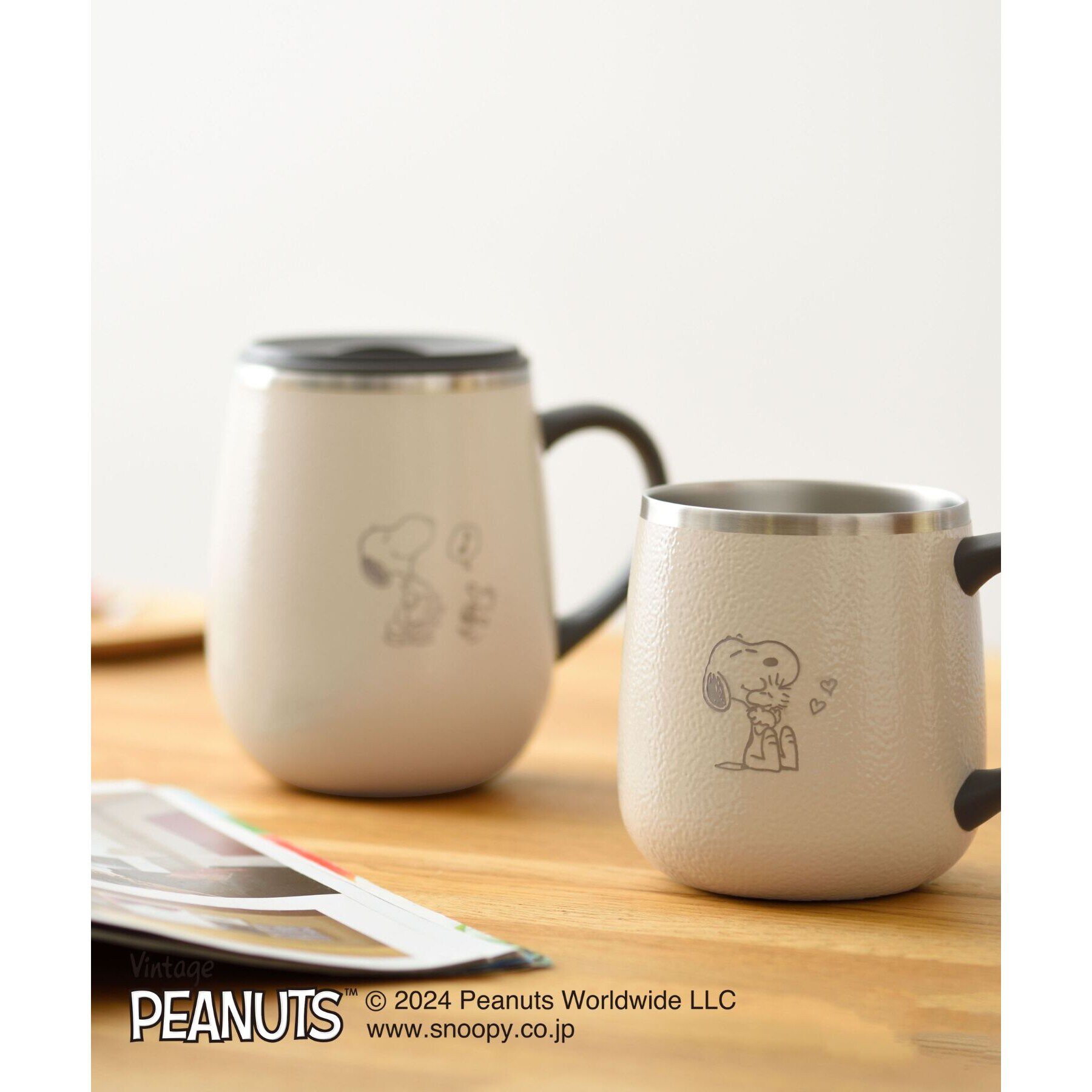 212 KITCHEN STORE「PEANUTS 蓋つきステンレスマグ Short ECUR ＜BRUNO ブルーノ＞」|グラス・マグカップ|