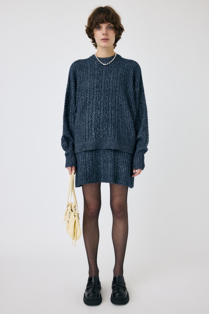 MOUSSY「RIB CABLE ミニスカート」|スカート|