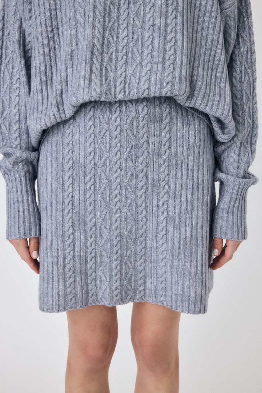 MOUSSY「RIB CABLE ミニスカート」|スカート|