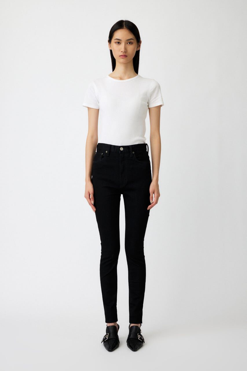 MOUSSY「HW Rebirth BLACK SKINNY」|デニム|