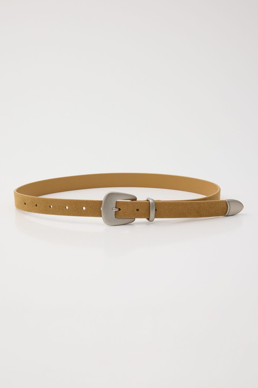 MOUSSY「GLOSS BUCKLE LEATHER ベルト」|ベルト|BEG