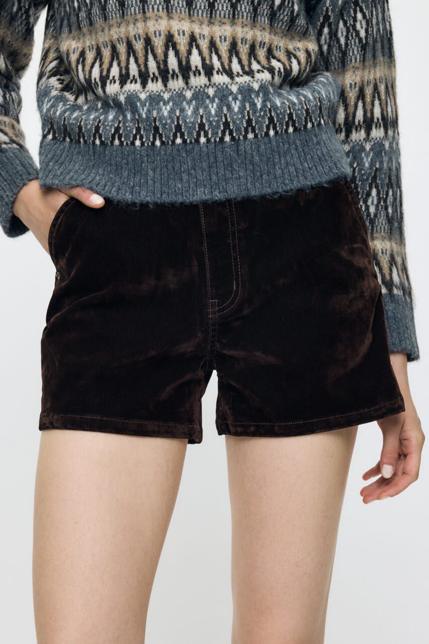 MOUSSY「VELVET MICRO ショーツ」|デニム|