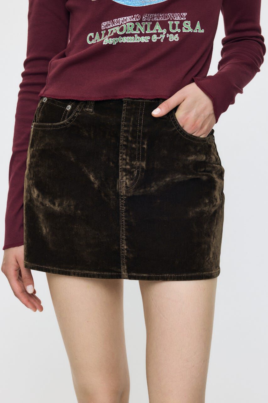 MOUSSY「VELVET MINI スカート」|スカート|