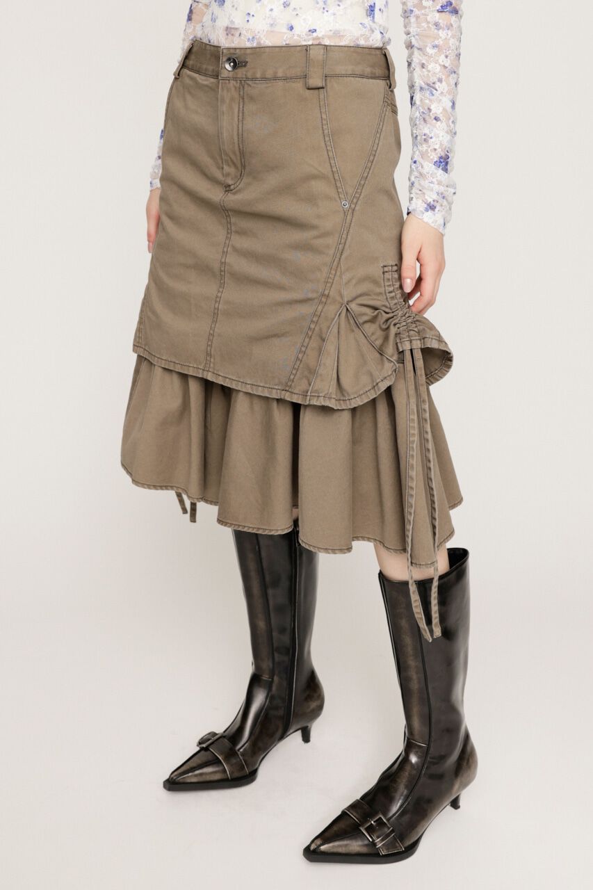 SLY「L／W WASHED MIDDLE MERMAID スカート」|スカート|