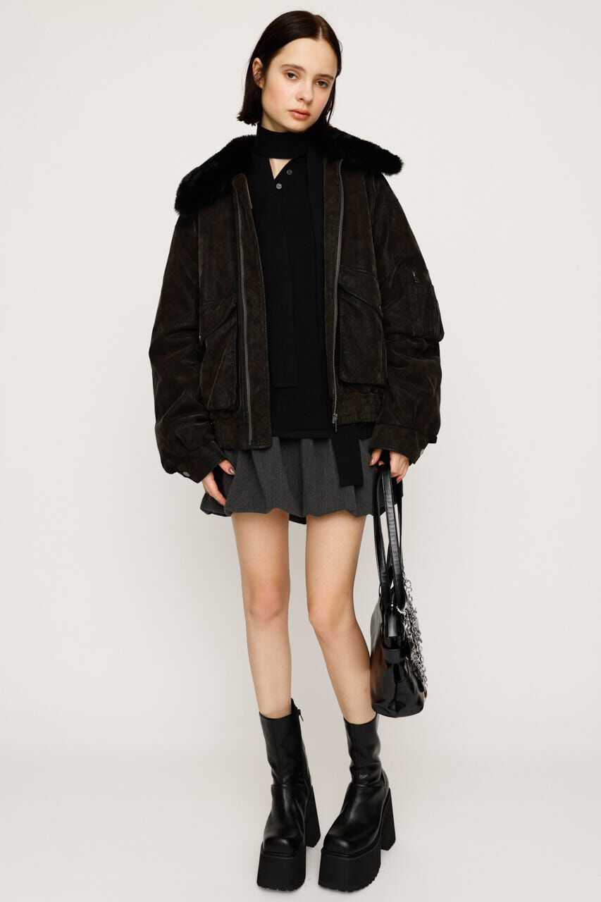 SLY「WASHED PUFFER ブルゾン」|ブルゾン・スタジャン|