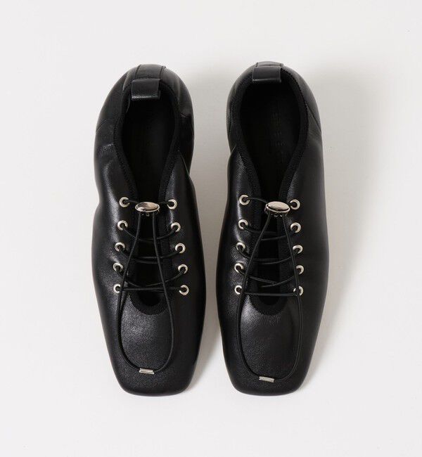 ODETTE E ODILE「ソフトレースアップ フラット10&uarr;」|バレエシューズ|BLACK
