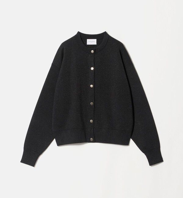 UNITED ARROWS「ラメ ジャガード カーディガン ‐ウォッシャブル‐」|カーディガン|BLACK