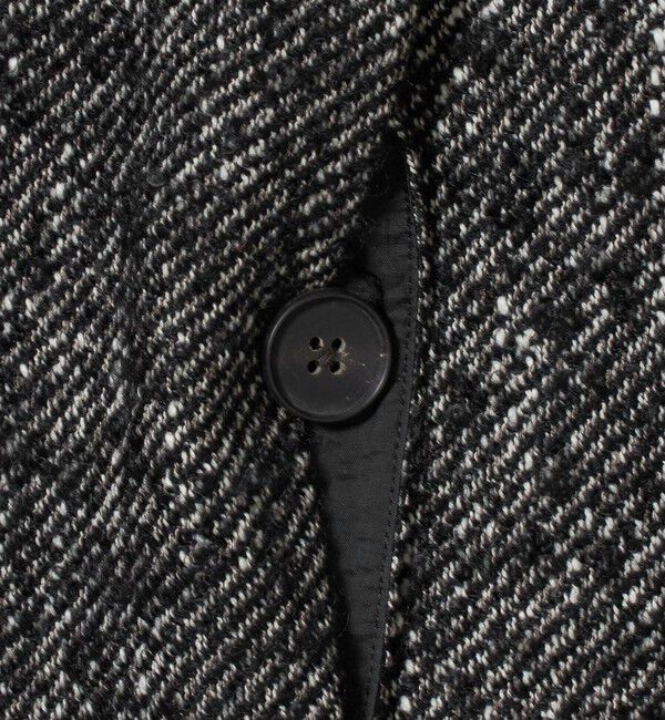 UNITED ARROWS「ループ ツイード パイピング ミドルコート」|ステンカラーコート|