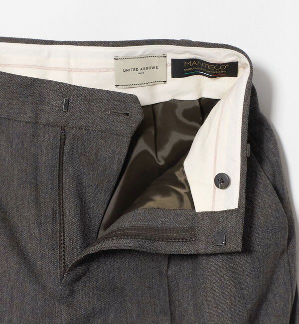 UNITED ARROWS「MANTECO 2タック ワイドパンツ」|スラックス|
