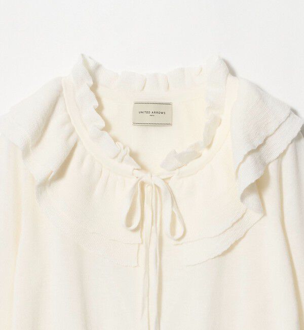 UNITED ARROWS「ウール ダブルフリル ニット」|ニット・セーター|