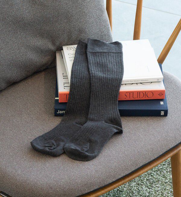 UNITED ARROWS green label relaxing「＜MAEE＞コンプレッションソックス（コットンリブ）/ 着圧ソックス / 靴下」|ソックス|DK.GRAY
