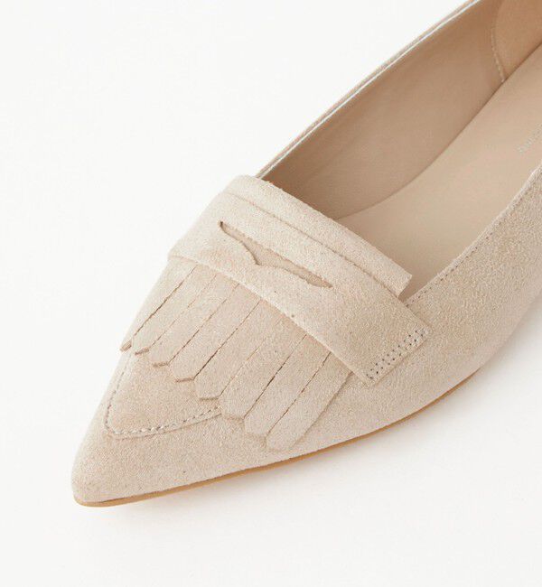 UNITED ARROWS green label relaxing「【WEB限定】ポインテッド キルト フラットシューズ（1.5cmヒール) -撥水-」|パンプス|