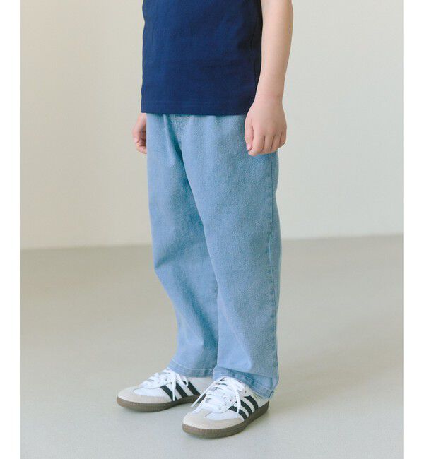 UNITED ARROWS green label relaxing「ストレッチデニム ストレートパンツ / キッズ  100cm-160cm - ストレッチ -」|デニム|LT.BLUE