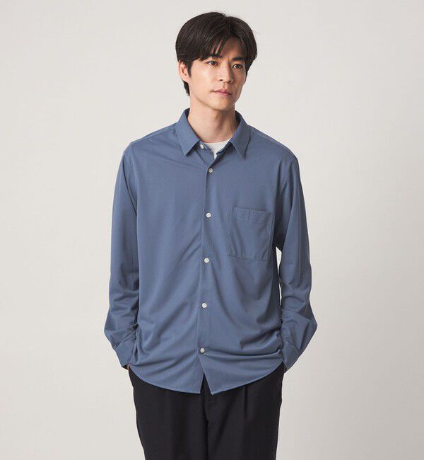 UNITED ARROWS green label relaxing「【WEB限定】JUST fit トリコット ドレープ シャツ」|シャツ・ブラウス|