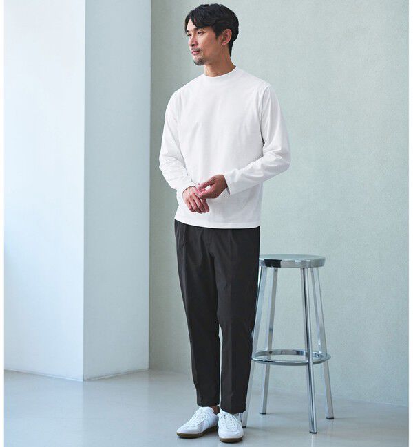 UNITED ARROWS green label relaxing「【WEB限定】JUST fit デイリーモック 長袖 Tシャツ -吸水速乾・抗菌-」|Tシャツ・カットソー|