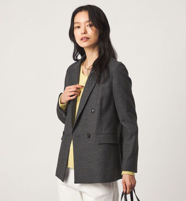 UNITED ARROWS green label relaxing「［size SHORT/TALLあり］ヘアライン ダブルジャケット ストレッチ」|テーラードジャケット|