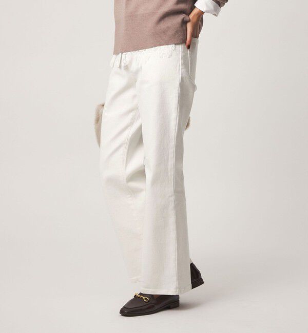 UNITED ARROWS green label relaxing「［size SHORT/TALLあり］＜EDWINコラボ＞セミフレア デニムパンツ オフホワイト」|デニム|