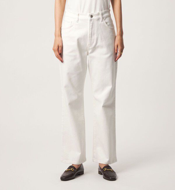 UNITED ARROWS green label relaxing「［size SHORT/TALLあり］＜EDWINコラボ＞セミフレア デニムパンツ オフホワイト」|デニム|