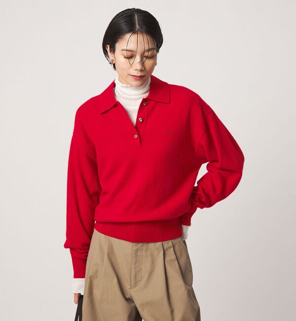 UNITED ARROWS green label relaxing「【別注】＜LACOSTE＞ポロニット」|ニット・セーター|