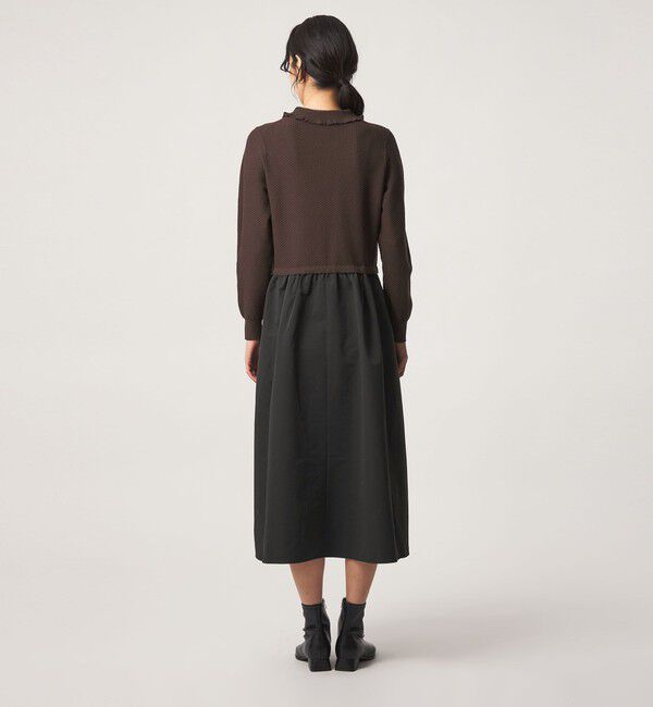 UNITED ARROWS green label relaxing「フリル襟 アミガラ ドッキング ワンピース」|ワンピース|