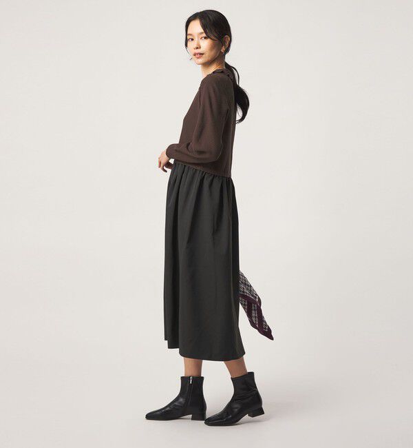 UNITED ARROWS green label relaxing「フリル襟 アミガラ ドッキング ワンピース」|ワンピース|