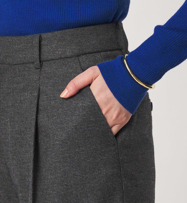UNITED ARROWS green label relaxing「［size SHORT/TALLあり］ヘアライン ストレート パンツ ストレッチ」|スラックス|