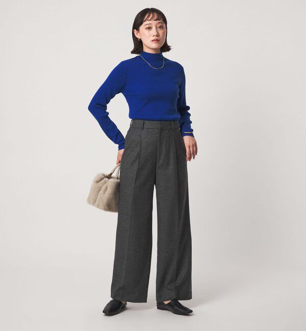 UNITED ARROWS green label relaxing「［size SHORT/TALLあり］ヘアライン ストレート パンツ ストレッチ」|スラックス|
