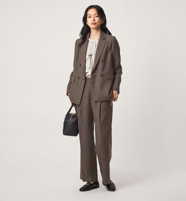 UNITED ARROWS green label relaxing「［size SHORT/TALLあり］ヘアライン ストレート パンツ ストレッチ」|スラックス|