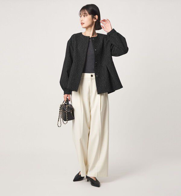 UNITED ARROWS green label relaxing「［size SHORTあり］fleurie(フルリー) ジャガード ジャケット」|ノーカラージャケット|
