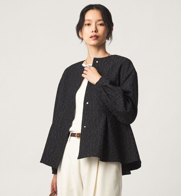 UNITED ARROWS green label relaxing「［size SHORTあり］fleurie(フルリー) ジャガード ジャケット」|ノーカラージャケット|