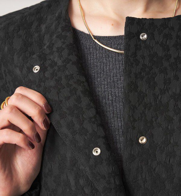 UNITED ARROWS green label relaxing「［size SHORTあり］fleurie(フルリー) ジャガード ジャケット」|ノーカラージャケット|